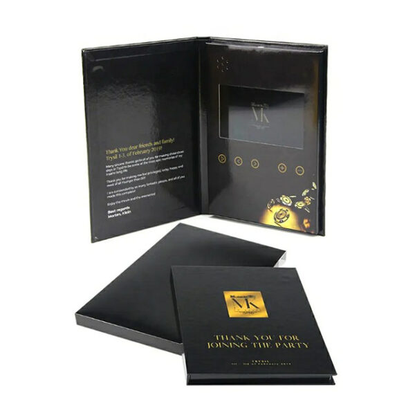 wholesale 5 inch screen video brochure with box as gift for party - Image 1