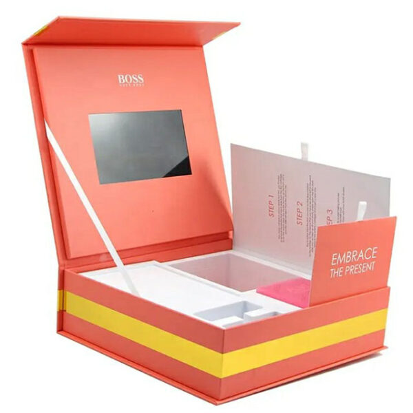 Custom 7 inch LCD display gift video player box with thanks card - Image 1