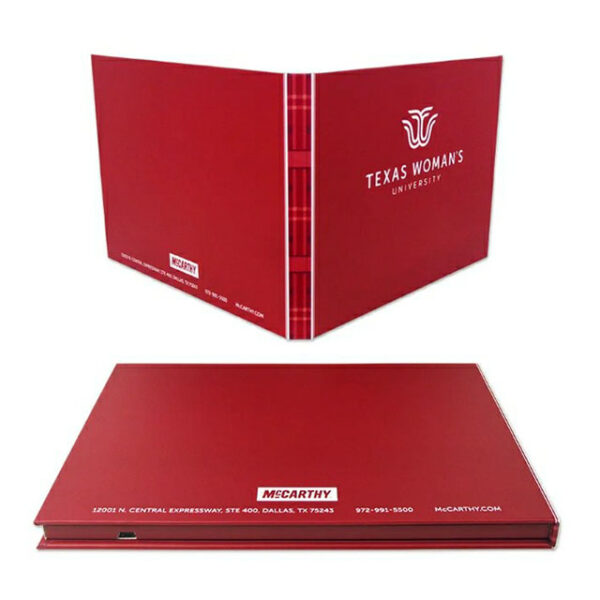 High quality hard cover special red color 7inch screen video brochures card - Image 7