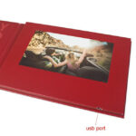 High quality hard cover special red color 7inch screen video brochures card - Image 6