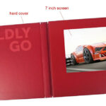 High quality hard cover special red color 7inch screen video brochures card - Image 5
