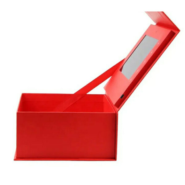 New arrival special red color 7 inch HD screen video gift box - Image 5