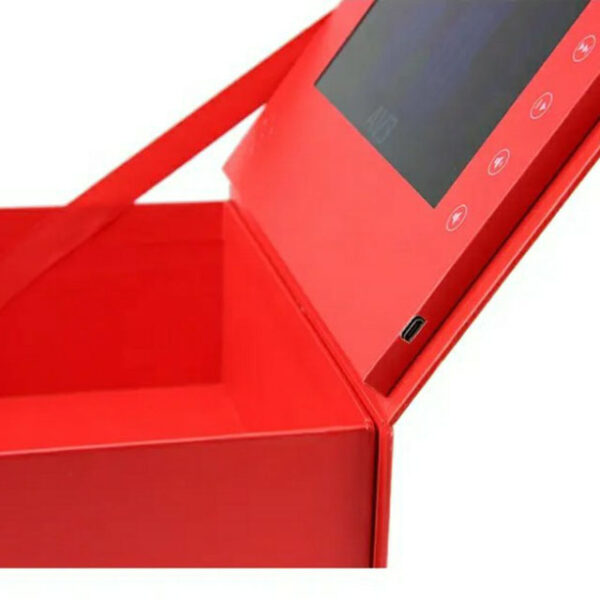 New arrival special red color 7 inch HD screen video gift box - Image 6