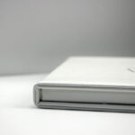 Custom leather hard cover 7 inch white color wedding video brochure - Image 5