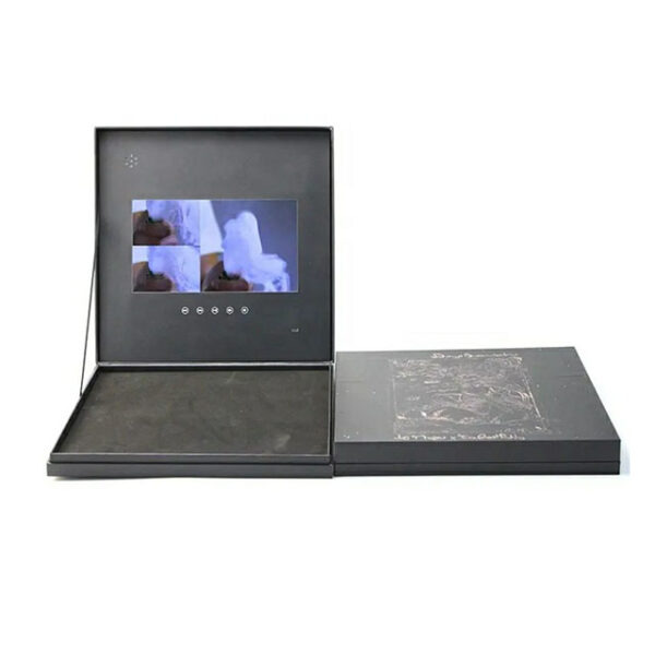 High quality handmade 10.1 inch black cardboard video gift box - Image 2