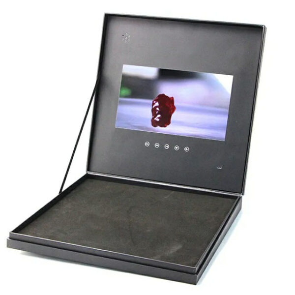 High quality handmade 10.1 inch black cardboard video gift box - Image 3