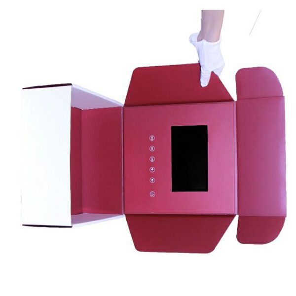 Special design HD screen red and white color video gift box  for party - Image 5